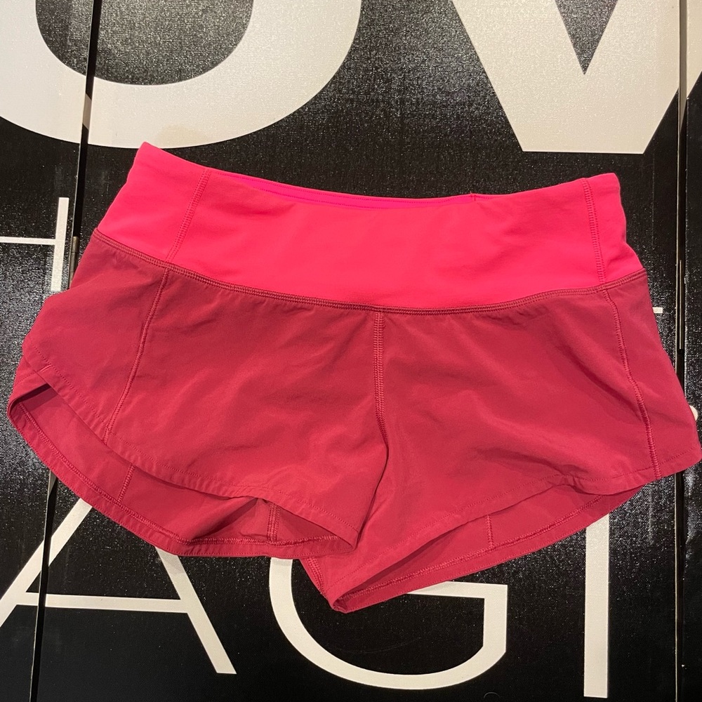 lululemon speed up shorts 2”. Excellent condition. No signs of wear.